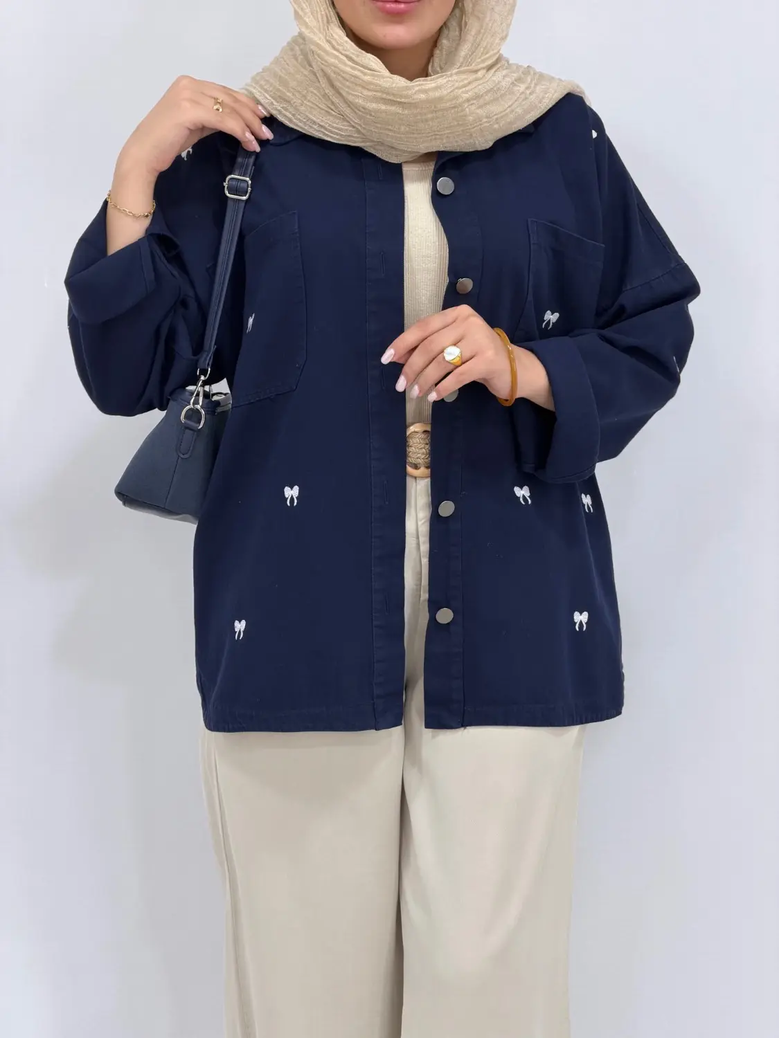 مانتو کتان کاغذی گلدوزی بینا